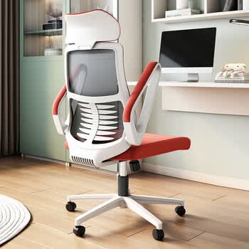 森菲亚办公椅人体工学椅办公室员工会议椅家用学习网椅 黑色头枕