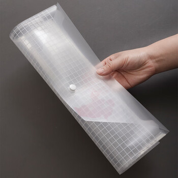 晨光（M&G）A4白色方格纽扣袋按扣袋办公文件袋学生试卷收纳档案袋收纳袋12个装ADM94516A