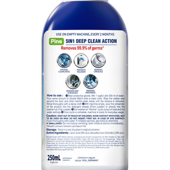 威露士洗衣机清洗剂清洁除菌液松木250ml 滚筒波轮除垢杀菌除菌除臭