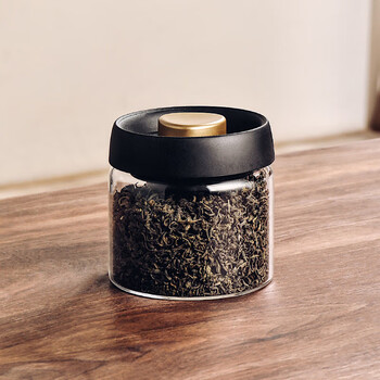 格娜斯抽真空玻璃瓶茶叶罐家用高档密封罐茶叶收纳储存罐便携小500ml