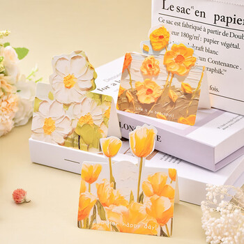 佳茉贺卡礼物明信片30张送老师生日礼物贺卡烫金立体贺卡鲜花创意手工祝福感谢卡片开学季重阳节