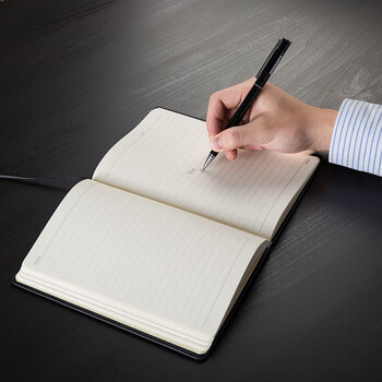 得力（deli） 3162 记事本 高级记事本 记事本工作笔记本子  黑/25K*96页 单本