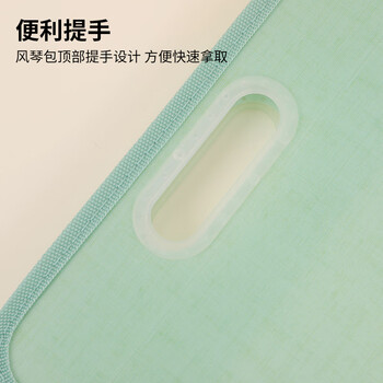 国誉（KOKUYO）Littlewoods系列学生竖款松紧风琴包/资料册/文件夹/收纳袋 A4/13格 雪松蓝 1个 WSG-DFN135LB