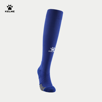 卡尔美（KELME）长筒足球袜防滑纱厚底高筒专业足球比赛训练精英运动袜 彩蓝 M