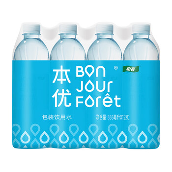 怡宝本优天然包装饮用水555ml*12瓶 量贩装