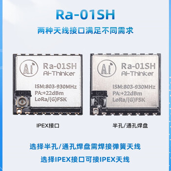 米向 （Ra-01SH贴IPEX配吸盘天线 3米线长）LoRa无线射频模块SX1262芯片868/915