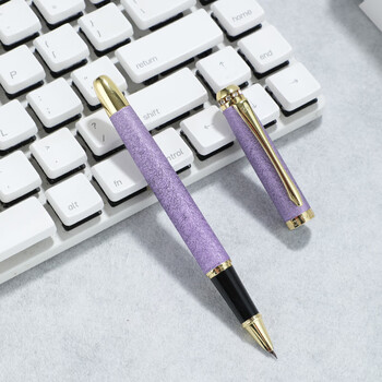 英雄（HERO）钢笔    1520 紫色绒砂多彩细尖 男女款铱金钢笔练字笔墨水笔办公签字笔