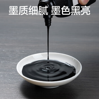 得力（deli） 墨汁书法专用墨水毛笔字练习方便墨汁 文房四宝初学者适合直接可用书法墨水100g开学文具