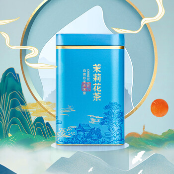 润虎茶叶茉莉花茶浓香型2025新茶500g礼盒装茉莉绿茶花草茶罐装自己喝