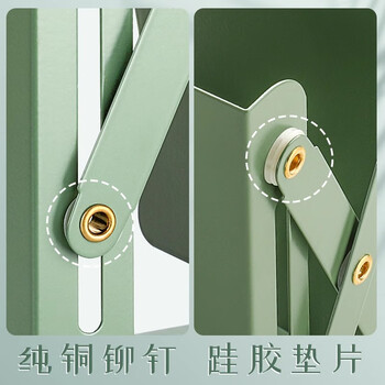 佳茉 可伸缩书立架一体桌面书本折叠固定书本收纳架挡板书夹立架学生用创意放书神器象牙白 【加大号】