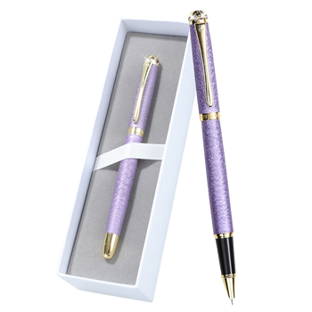 英雄（HERO）钢笔    1520 紫色绒砂多彩细尖 男女款铱金钢笔练字笔墨水笔办公签字笔