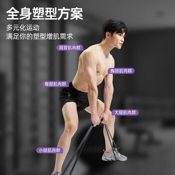 曼迪卡威（Mdikawe）弹力带健身抗阻康复腿部训练男女阻力带拉力带引体向上辅助瑜伽紫