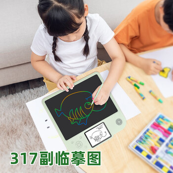 纽曼儿童小学生早教学练学习机液晶画板教材同步拼音识字古诗口算背单词画画名校启蒙男女孩生日礼物绿