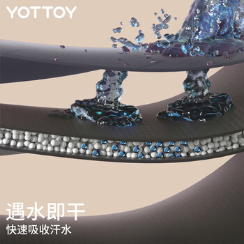 yottoy天然橡胶防滑瑜伽垫183*68cm初学者加厚加宽加长健身垫男女加厚