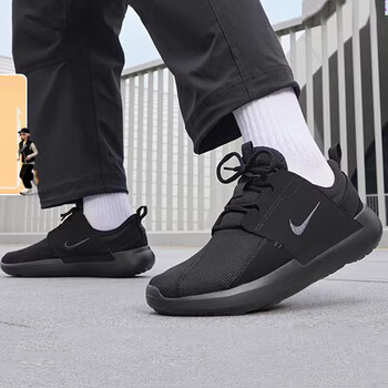 耐克（NIKE）男鞋2024夏款E-SERIES AD运动跑步鞋轻便休闲鞋黑色懒人鞋DV2436 DV2436-003 黑色鞋底 42