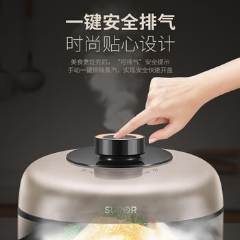 苏泊尔（SUPOR）电压力锅 6L容量双内胆开盖收汁一键排气智能预约口感可选高压锅压力锅电高压锅 SY-60FC02