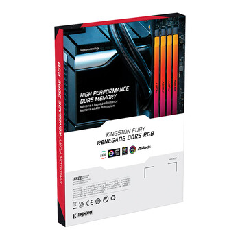 金士顿(Kingston)FURY 64GB(32G×2)套装 DDR5 6400 台式机内存条 Renegade叛逆者系列 RGB灯条 骇客神条 金士顿(Kingston)FURY 64GB(32G×2)套装 DDR5 6400 台式机内存条 Renegade叛逆者系列 RGB灯条 骇客神条