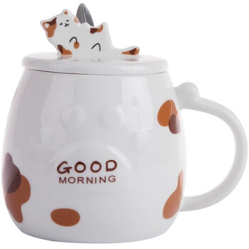 品喻（PINYU）陶瓷马克杯家用早餐办公咖啡泡茶水杯大容量节日送礼伴手礼渐变粉