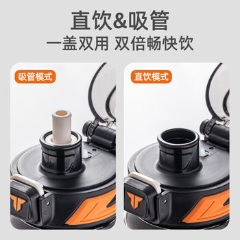 TKK运动水杯男士大容量tritan塑料茶杯子耐高温军训水壶中小学生水瓶