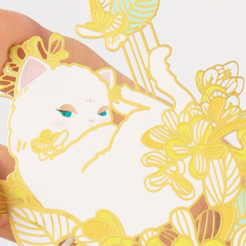 奉旨故宫文创 宫猫花影-十二花神故宫猫书签 黄铜金属创意 学生生日毕业礼物 八月桂花单支装 奉旨故宫文创 宫猫花影-十二花神故宫猫书签 黄铜金属创意 学生生日毕业礼物 八月桂花单支装