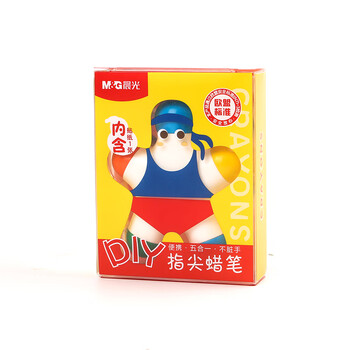 晨光（M&G）文具5色体育生不脏手指尖儿童蜡笔易抓握涂鸦萌趣油画棒AGM900K0儿童节礼物