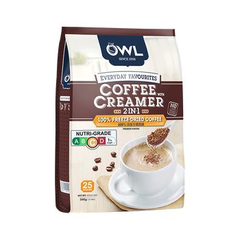 猫头鹰(OWL)二合一冷冻干燥速溶咖啡粉300g(12g*25条)冲调饮品 马来西亚进口 猫头鹰(OWL)二合一冷冻干燥速溶咖啡粉300g(12g*25条)冲调饮品 马来西亚进口
