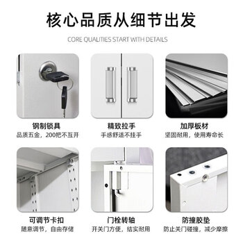 奈高文件柜铁皮柜财务凭证柜资料档案柜办公柜带锁储物收纳办公室柜子