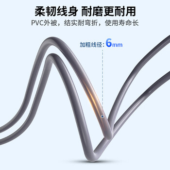 秋叶原（CHOSEAL）六类千兆网线 Cat6六类屏蔽8芯双绞线 工程家用电脑宽带监控跳线成品网线 灰色 2米 CT600A