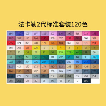 法卡勒（FINECOLOUR）二代马克笔标准120色套装双头酒精油性学生水彩笔绘图手绘设计水彩笔美育