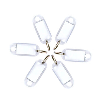 得印钥匙牌钥匙扣分类标记钥匙标签牌子钥匙管理0092办公钥匙吊牌贴文具用品透明色50个