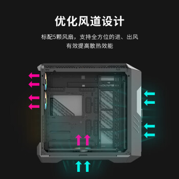 酷冷至尊(CoolerMaster)HAF700EVO EATX全塔电脑机箱 支持480散热水冷/LCD显示/18x风扇位/免工具装/4090