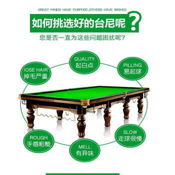 罗威尼 比赛专用台球台尼中式黑八桌布球桌用台球布 2.6*1.55米