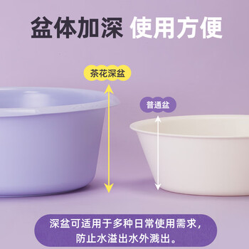 CHAHUA茶花洗脸盆36cm3只装洗衣盆洗脚盆加厚塑料盆子泡脚盆洗菜盆水盆 CHAHUA茶花洗脸盆36cm3只装洗衣盆洗脚盆加厚塑料盆子泡脚盆洗菜盆水盆