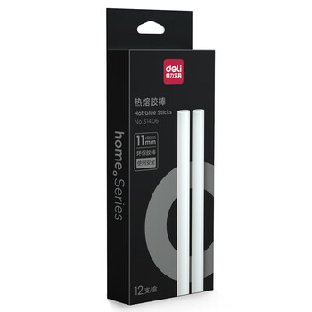 得力(deli)12支装热熔胶棒11mm适用儿童家用手工制作DIY生日开学礼物材料热熔胶枪热融高粘胶条白色 得力(deli)12支装热熔胶棒11mm适用儿童家用手工制作DIY生日开学礼物材料热熔胶枪热融高粘胶条白色