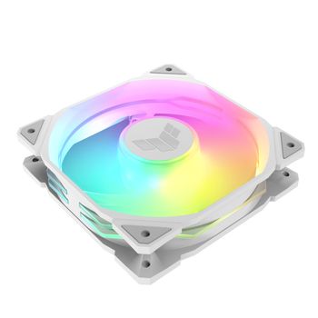 华硕TUF GAMING TR120 雷光 白色机箱反叶风扇 ARGB风扇/PWM温控调速/双层LED阵列/28mm厚扇