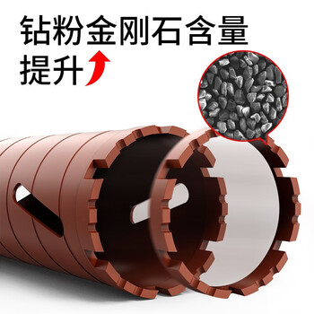 沪豪（HUHAO）加长款工业级干打水钻钻头钢筋混凝土墙壁开孔器水钻机打孔钻头