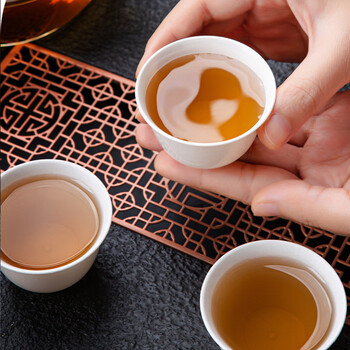 星坊一次性功夫茶杯60ml小茶杯高档耐热品茗茶杯100只+杯架