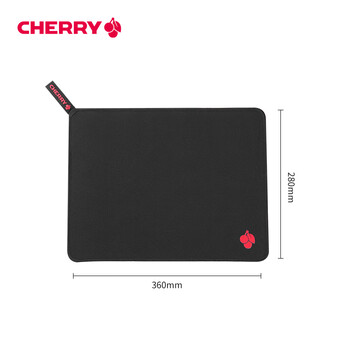 CHERRY樱桃 鼠标垫中号 办公桌垫 键盘垫 游戏鼠标垫 高密纤维顺滑鼠标垫 黑色细面 360*280*4mm