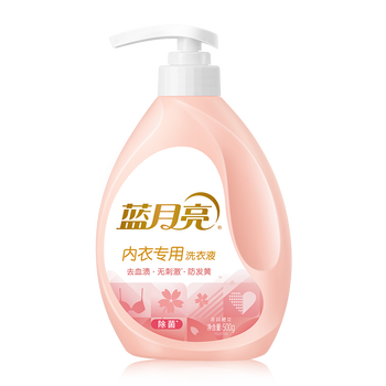 蓝月亮内衣内裤洗衣液手洗洗衣液清洗液樱花香500g 去血渍除菌>99%