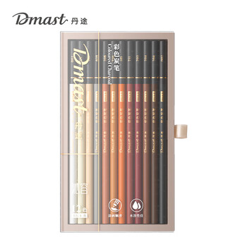 得力（deli）丹途彩色炭笔沁容套装（12支/盒）专业绘画手绘素描彩绘软款画画RK4-B女孩儿童礼物