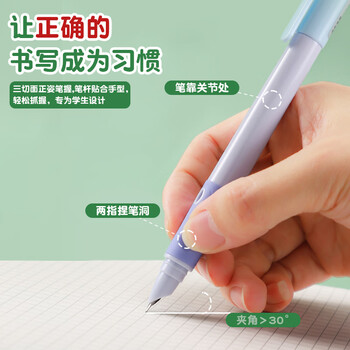 永生正姿钢笔正握笔姿势小学三年级专用初学者练字暗尖可换墨囊礼物  3413马卡龙色12支盒装