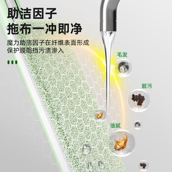 3M思高免手洗平板拖把32cm杆长130cm3布FH3家用一拖净免手洗2025