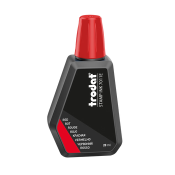 卓达Trodat/卓达7011 E回墨印章专用印油速干红色印油进口水性环保印油公章发票财务回墨印章印泥28ML