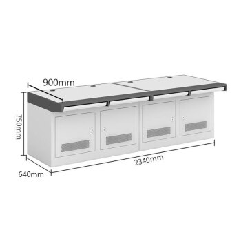 金经金属监控操作台指挥控制台钢制操控台办公桌调度台安防指挥台四联