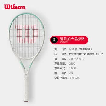 Wilson威尔碳素复合材质进阶拍男女大学生单人网球休闲网球拍