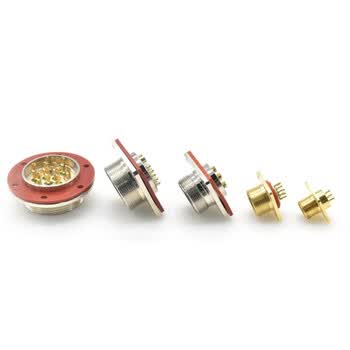  欧华远 玻璃烧结连接器MX可伐合金MX23-8P方形插座19芯真空气密航空插头MX 23-8P(母头+方形插座）