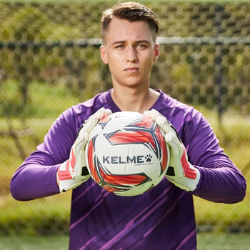 卡尔美（KELME）机缝足球4号5号成人儿童中考标准比赛训练青训学生 深蓝红4号	