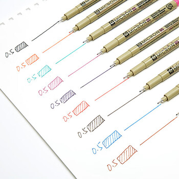 樱花（SAKURA）彩色针管笔勾线笔 05号0.45mm(桔色) 日本进口签字笔绘图水笔 学生儿童美术绘画描边手绘设计