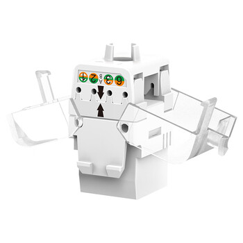 TP-LINK 网络模块 六类CAT6千兆水晶头母座网口插座RJ45电脑连接头180度免打线高端工程级镀金版 TL-EJ602F