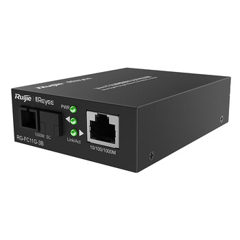锐捷（Ruijie）千兆光纤收发器 RG-FC11G-3B 单模单纤3公里B端 SC接口即插即用 传输稳定网络可靠